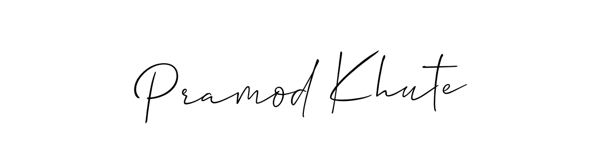 Also we have Pramod Khute name is the best signature style. Create professional handwritten signature collection using Allison_Script autograph style. Pramod Khute signature style 2 images and pictures png