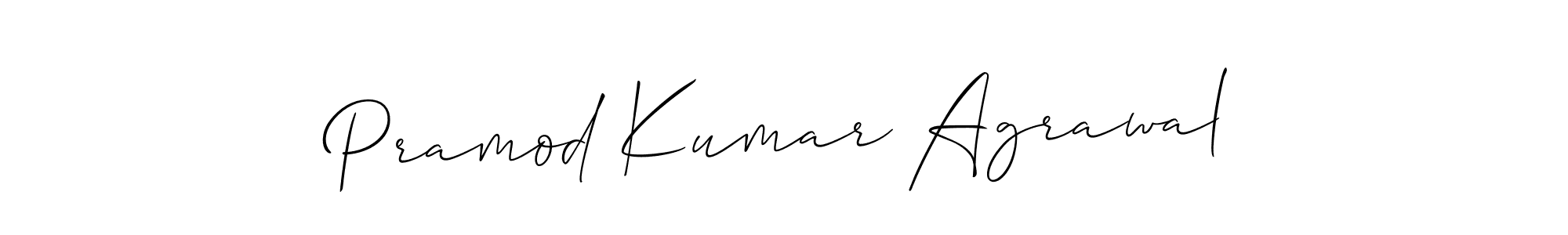 It looks lik you need a new signature style for name Pramod Kumar Agrawal. Design unique handwritten (Allison_Script) signature with our free signature maker in just a few clicks. Pramod Kumar Agrawal signature style 2 images and pictures png