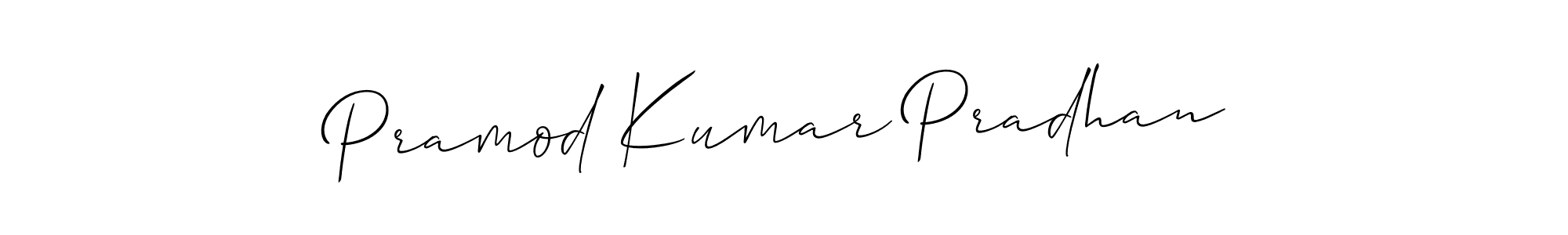 How to make Pramod Kumar Pradhan signature? Allison_Script is a professional autograph style. Create handwritten signature for Pramod Kumar Pradhan name. Pramod Kumar Pradhan signature style 2 images and pictures png