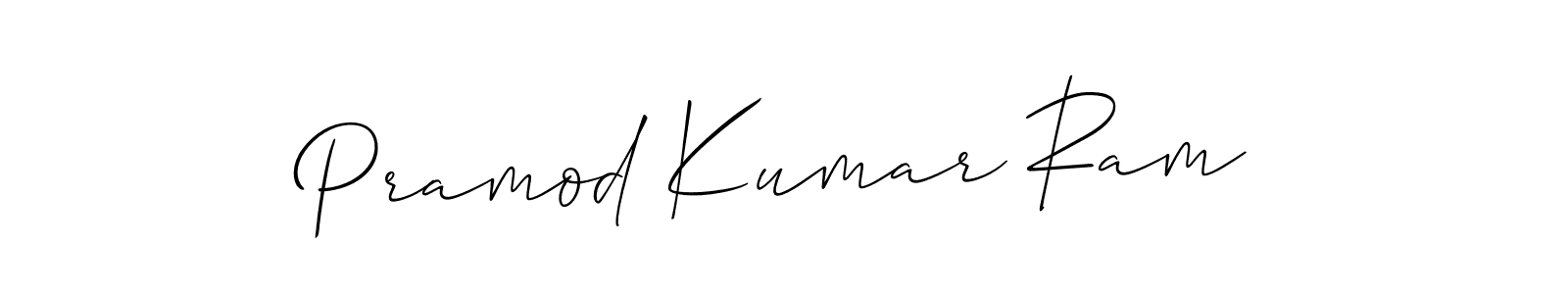 You should practise on your own different ways (Allison_Script) to write your name (Pramod Kumar Ram) in signature. don't let someone else do it for you. Pramod Kumar Ram signature style 2 images and pictures png