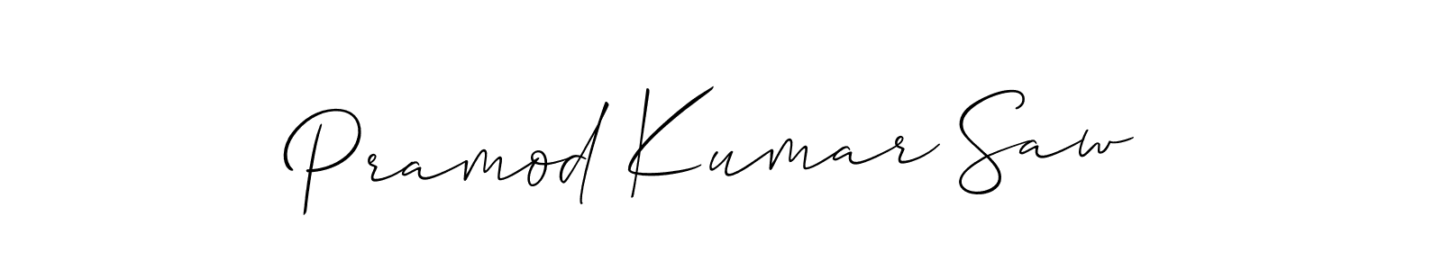 Create a beautiful signature design for name Pramod Kumar Saw. With this signature (Allison_Script) fonts, you can make a handwritten signature for free. Pramod Kumar Saw signature style 2 images and pictures png