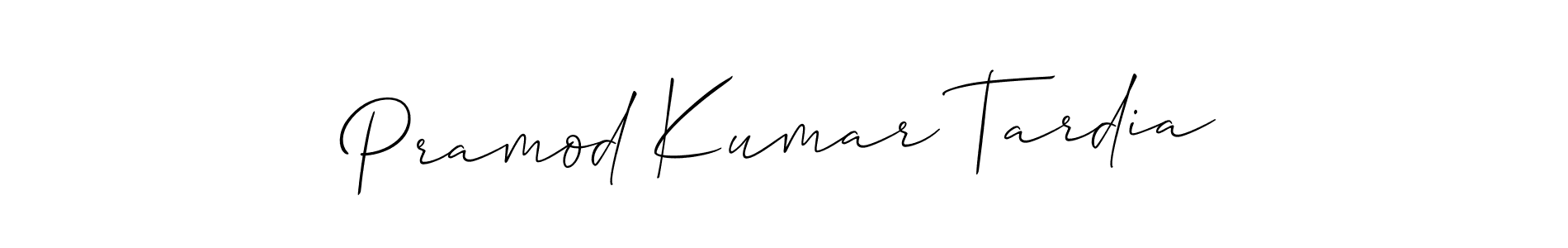 Create a beautiful signature design for name Pramod Kumar Tardia. With this signature (Allison_Script) fonts, you can make a handwritten signature for free. Pramod Kumar Tardia signature style 2 images and pictures png