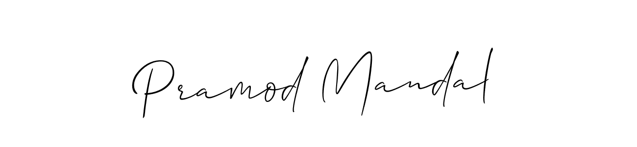 Use a signature maker to create a handwritten signature online. With this signature software, you can design (Allison_Script) your own signature for name Pramod Mandal. Pramod Mandal signature style 2 images and pictures png