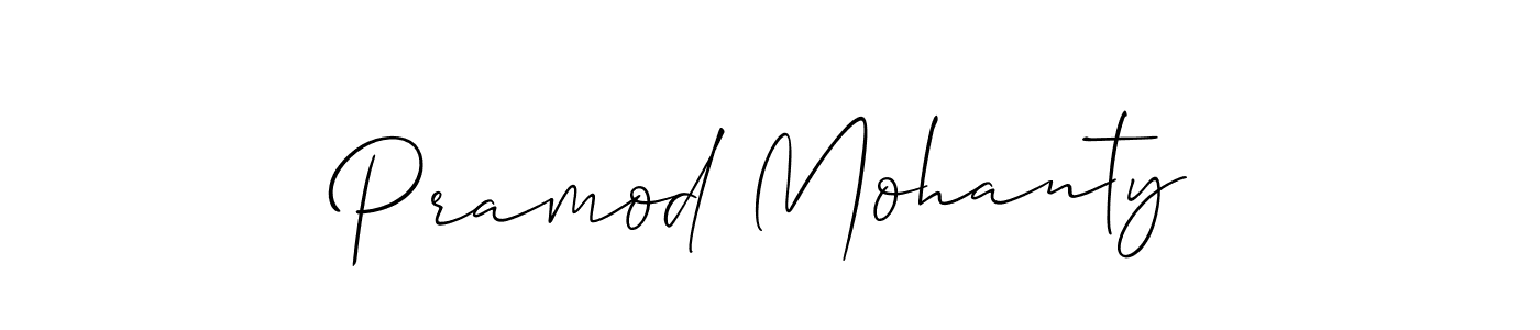 How to make Pramod Mohanty name signature. Use Allison_Script style for creating short signs online. This is the latest handwritten sign. Pramod Mohanty signature style 2 images and pictures png