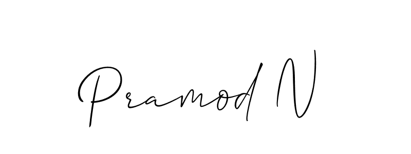 Allison_Script is a professional signature style that is perfect for those who want to add a touch of class to their signature. It is also a great choice for those who want to make their signature more unique. Get Pramod N name to fancy signature for free. Pramod N signature style 2 images and pictures png
