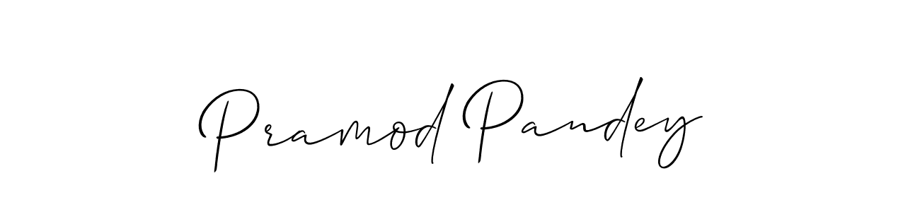 Use a signature maker to create a handwritten signature online. With this signature software, you can design (Allison_Script) your own signature for name Pramod Pandey. Pramod Pandey signature style 2 images and pictures png