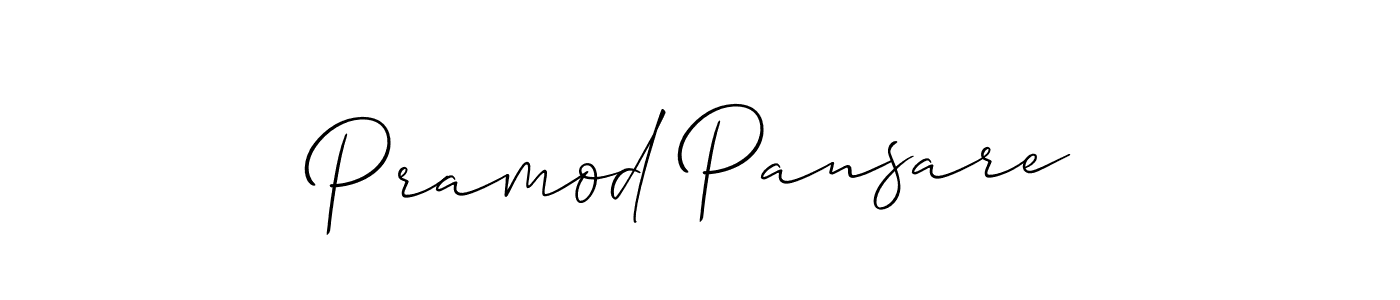 Create a beautiful signature design for name Pramod Pansare. With this signature (Allison_Script) fonts, you can make a handwritten signature for free. Pramod Pansare signature style 2 images and pictures png