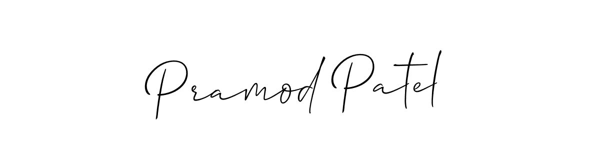 if you are searching for the best signature style for your name Pramod Patel. so please give up your signature search. here we have designed multiple signature styles  using Allison_Script. Pramod Patel signature style 2 images and pictures png