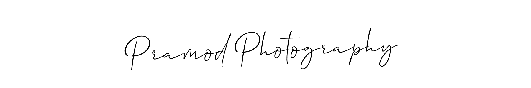 You should practise on your own different ways (Allison_Script) to write your name (Pramod Photography) in signature. don't let someone else do it for you. Pramod Photography signature style 2 images and pictures png