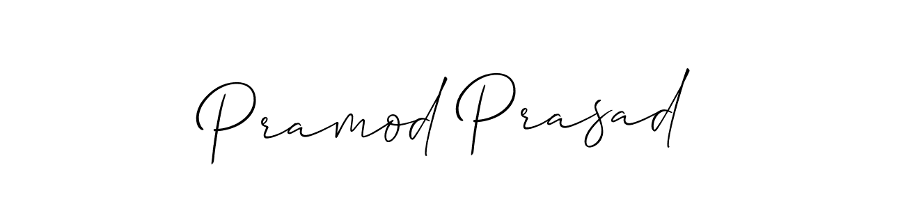 How to make Pramod Prasad name signature. Use Allison_Script style for creating short signs online. This is the latest handwritten sign. Pramod Prasad signature style 2 images and pictures png