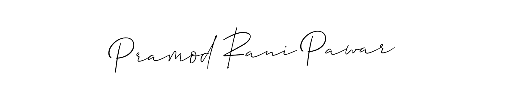 How to make Pramod Rani Pawar signature? Allison_Script is a professional autograph style. Create handwritten signature for Pramod Rani Pawar name. Pramod Rani Pawar signature style 2 images and pictures png