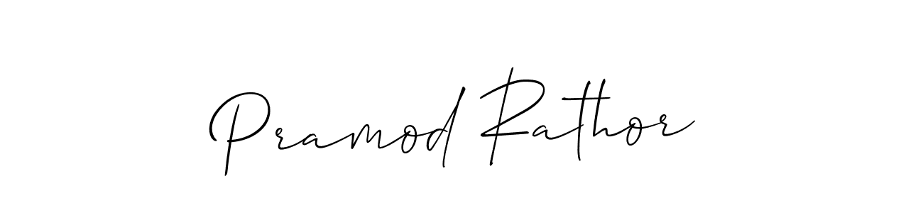 How to make Pramod Rathor name signature. Use Allison_Script style for creating short signs online. This is the latest handwritten sign. Pramod Rathor signature style 2 images and pictures png