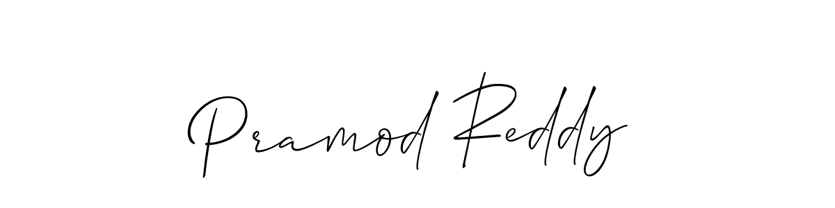 How to make Pramod Reddy signature? Allison_Script is a professional autograph style. Create handwritten signature for Pramod Reddy name. Pramod Reddy signature style 2 images and pictures png