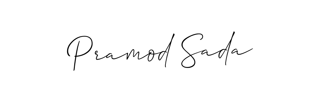 Create a beautiful signature design for name Pramod Sada. With this signature (Allison_Script) fonts, you can make a handwritten signature for free. Pramod Sada signature style 2 images and pictures png