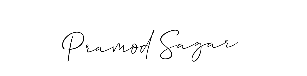 How to make Pramod Sagar signature? Allison_Script is a professional autograph style. Create handwritten signature for Pramod Sagar name. Pramod Sagar signature style 2 images and pictures png