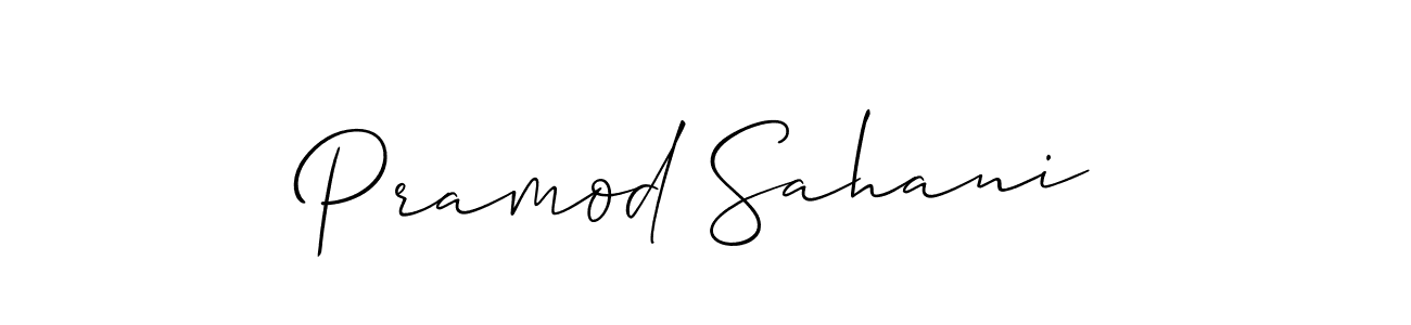 Also You can easily find your signature by using the search form. We will create Pramod Sahani name handwritten signature images for you free of cost using Allison_Script sign style. Pramod Sahani signature style 2 images and pictures png