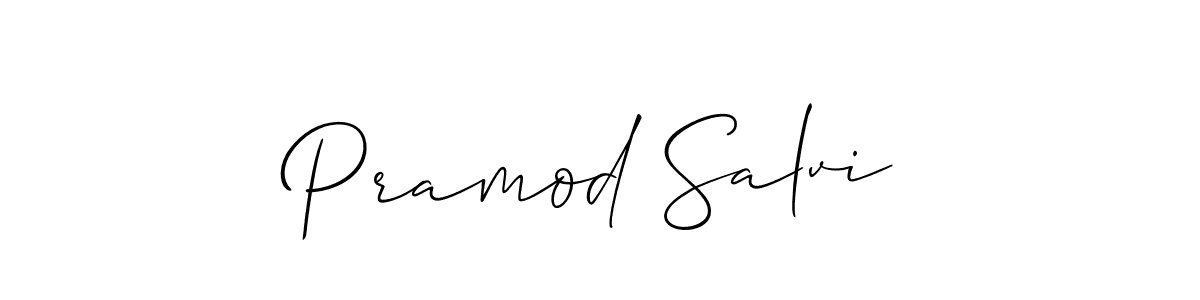 Use a signature maker to create a handwritten signature online. With this signature software, you can design (Allison_Script) your own signature for name Pramod Salvi. Pramod Salvi signature style 2 images and pictures png