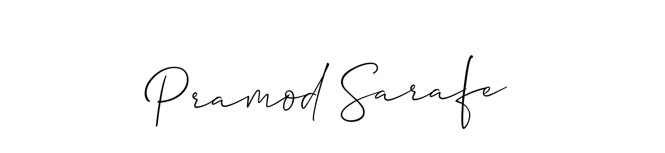 The best way (Allison_Script) to make a short signature is to pick only two or three words in your name. The name Pramod Sarafe include a total of six letters. For converting this name. Pramod Sarafe signature style 2 images and pictures png