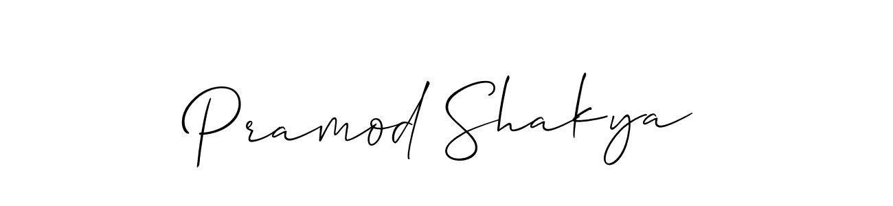 Also we have Pramod Shakya name is the best signature style. Create professional handwritten signature collection using Allison_Script autograph style. Pramod Shakya signature style 2 images and pictures png