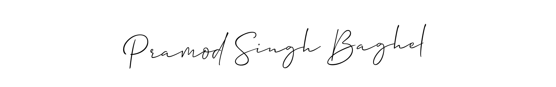 How to make Pramod Singh Baghel name signature. Use Allison_Script style for creating short signs online. This is the latest handwritten sign. Pramod Singh Baghel signature style 2 images and pictures png