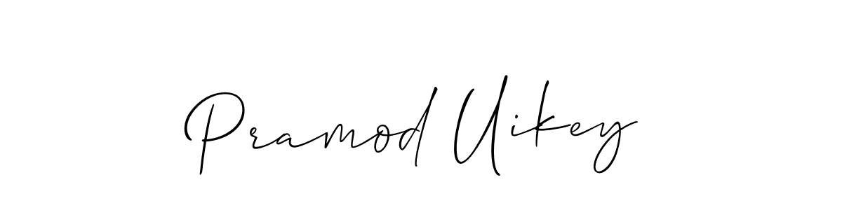 Also we have Pramod Uikey name is the best signature style. Create professional handwritten signature collection using Allison_Script autograph style. Pramod Uikey signature style 2 images and pictures png