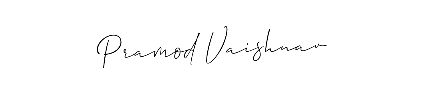 Similarly Allison_Script is the best handwritten signature design. Signature creator online .You can use it as an online autograph creator for name Pramod Vaishnav. Pramod Vaishnav signature style 2 images and pictures png