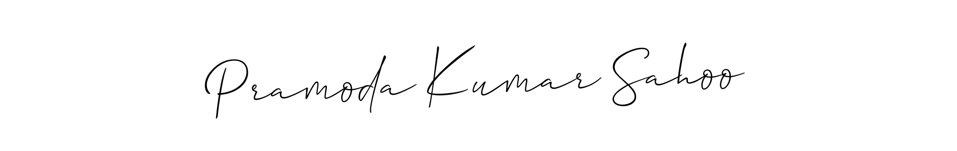 Also You can easily find your signature by using the search form. We will create Pramoda Kumar Sahoo name handwritten signature images for you free of cost using Allison_Script sign style. Pramoda Kumar Sahoo signature style 2 images and pictures png