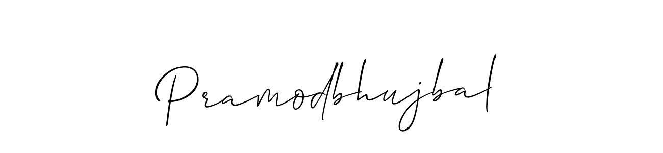 Create a beautiful signature design for name Pramodbhujbal. With this signature (Allison_Script) fonts, you can make a handwritten signature for free. Pramodbhujbal signature style 2 images and pictures png