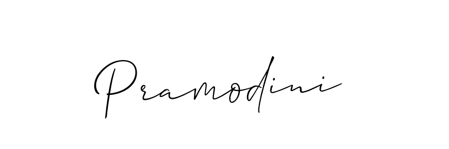 if you are searching for the best signature style for your name Pramodini. so please give up your signature search. here we have designed multiple signature styles  using Allison_Script. Pramodini signature style 2 images and pictures png