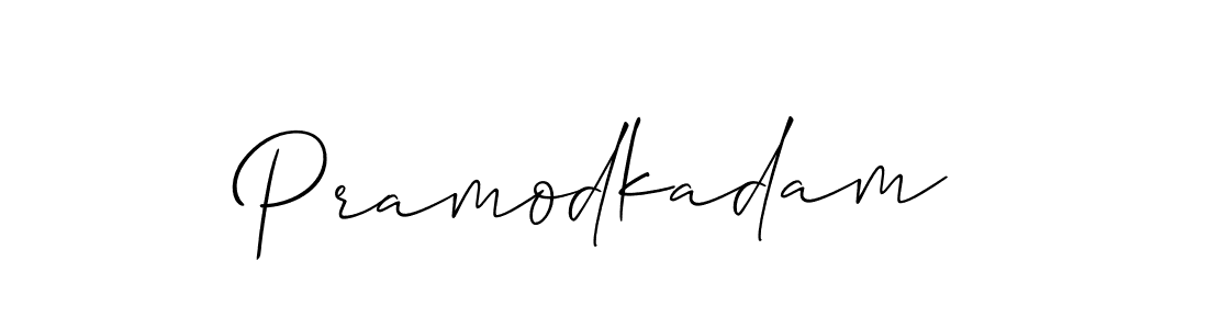 Design your own signature with our free online signature maker. With this signature software, you can create a handwritten (Allison_Script) signature for name Pramodkadam. Pramodkadam signature style 2 images and pictures png