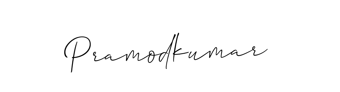 Create a beautiful signature design for name Pramodkumar. With this signature (Allison_Script) fonts, you can make a handwritten signature for free. Pramodkumar signature style 2 images and pictures png