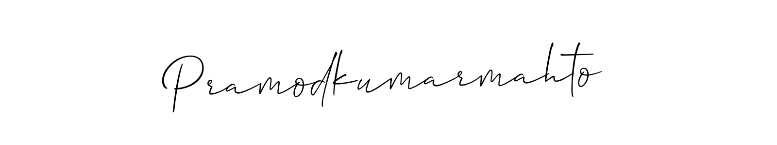 Make a beautiful signature design for name Pramodkumarmahto. With this signature (Allison_Script) style, you can create a handwritten signature for free. Pramodkumarmahto signature style 2 images and pictures png