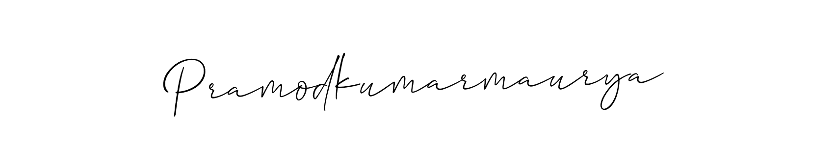 How to make Pramodkumarmaurya name signature. Use Allison_Script style for creating short signs online. This is the latest handwritten sign. Pramodkumarmaurya signature style 2 images and pictures png