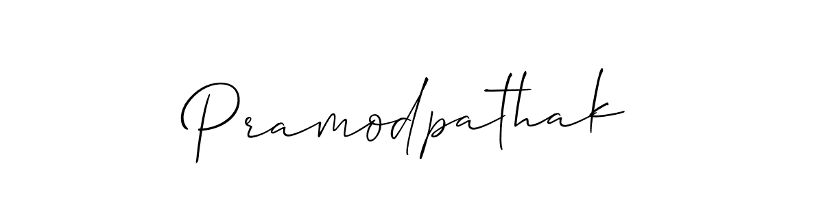 Design your own signature with our free online signature maker. With this signature software, you can create a handwritten (Allison_Script) signature for name Pramodpathak. Pramodpathak signature style 2 images and pictures png