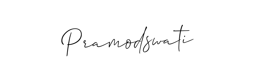 How to make Pramodswati name signature. Use Allison_Script style for creating short signs online. This is the latest handwritten sign. Pramodswati signature style 2 images and pictures png