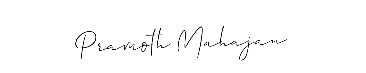 It looks lik you need a new signature style for name Pramoth Mahajan. Design unique handwritten (Allison_Script) signature with our free signature maker in just a few clicks. Pramoth Mahajan signature style 2 images and pictures png