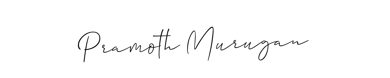 Pramoth Murugan stylish signature style. Best Handwritten Sign (Allison_Script) for my name. Handwritten Signature Collection Ideas for my name Pramoth Murugan. Pramoth Murugan signature style 2 images and pictures png