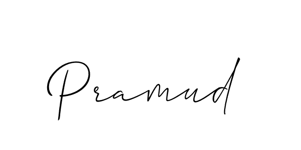 How to make Pramud name signature. Use Allison_Script style for creating short signs online. This is the latest handwritten sign. Pramud signature style 2 images and pictures png