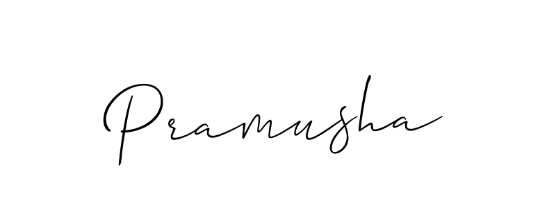How to make Pramusha name signature. Use Allison_Script style for creating short signs online. This is the latest handwritten sign. Pramusha signature style 2 images and pictures png