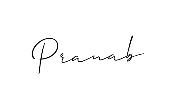 Also we have Pranab name is the best signature style. Create professional handwritten signature collection using Allison_Script autograph style. Pranab signature style 2 images and pictures png