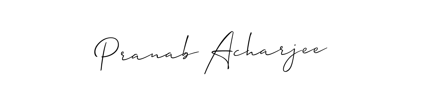 How to make Pranab Acharjee signature? Allison_Script is a professional autograph style. Create handwritten signature for Pranab Acharjee name. Pranab Acharjee signature style 2 images and pictures png