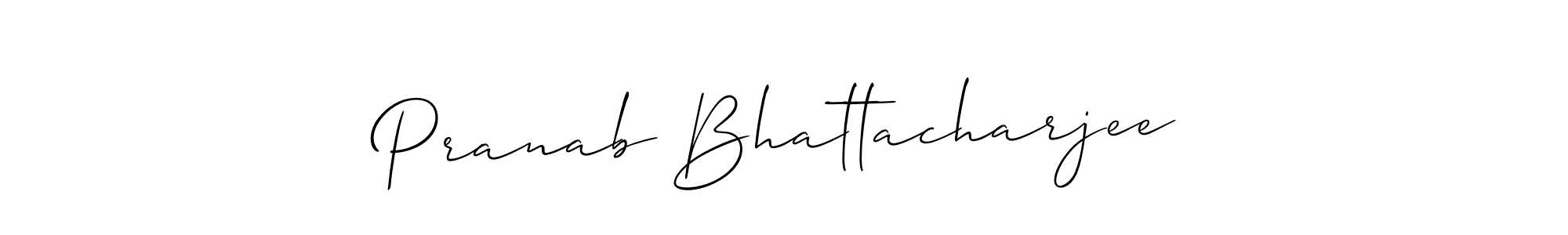 Use a signature maker to create a handwritten signature online. With this signature software, you can design (Allison_Script) your own signature for name Pranab Bhattacharjee. Pranab Bhattacharjee signature style 2 images and pictures png