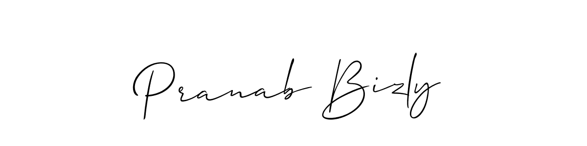 Pranab Bizly stylish signature style. Best Handwritten Sign (Allison_Script) for my name. Handwritten Signature Collection Ideas for my name Pranab Bizly. Pranab Bizly signature style 2 images and pictures png