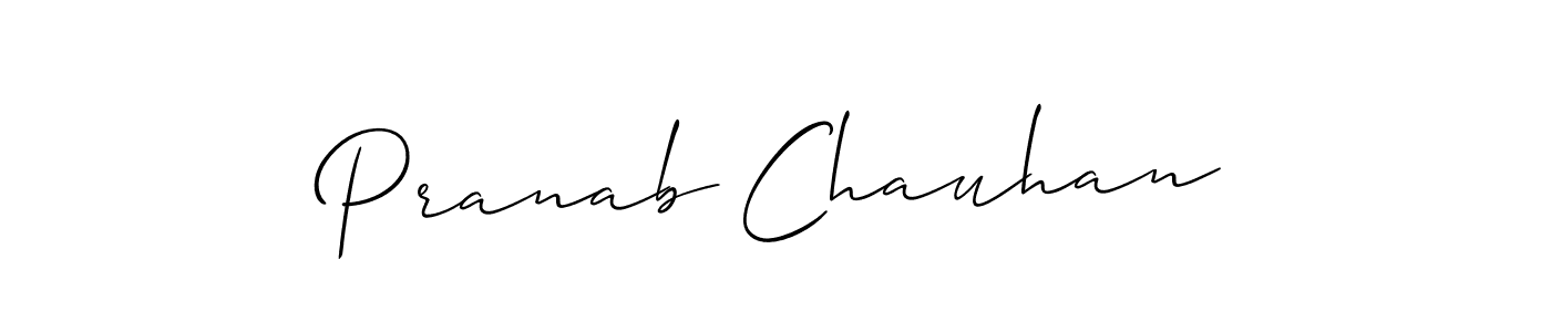 How to Draw Pranab Chauhan signature style? Allison_Script is a latest design signature styles for name Pranab Chauhan. Pranab Chauhan signature style 2 images and pictures png