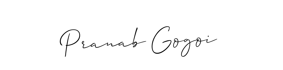 Pranab Gogoi stylish signature style. Best Handwritten Sign (Allison_Script) for my name. Handwritten Signature Collection Ideas for my name Pranab Gogoi. Pranab Gogoi signature style 2 images and pictures png