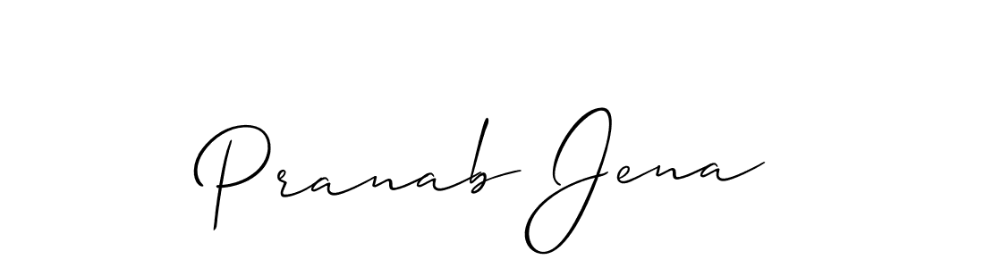 Make a beautiful signature design for name Pranab Jena. With this signature (Allison_Script) style, you can create a handwritten signature for free. Pranab Jena signature style 2 images and pictures png