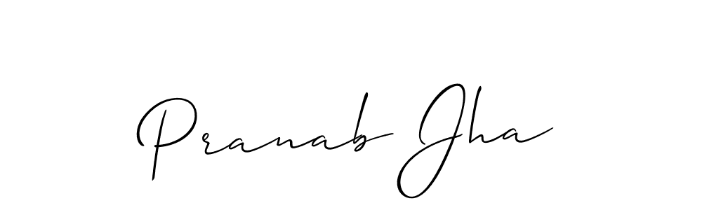 Design your own signature with our free online signature maker. With this signature software, you can create a handwritten (Allison_Script) signature for name Pranab Jha. Pranab Jha signature style 2 images and pictures png