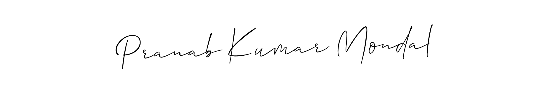 You should practise on your own different ways (Allison_Script) to write your name (Pranab Kumar Mondal) in signature. don't let someone else do it for you. Pranab Kumar Mondal signature style 2 images and pictures png