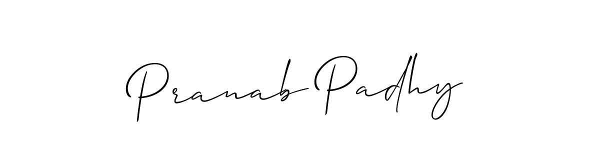 How to make Pranab Padhy signature? Allison_Script is a professional autograph style. Create handwritten signature for Pranab Padhy name. Pranab Padhy signature style 2 images and pictures png