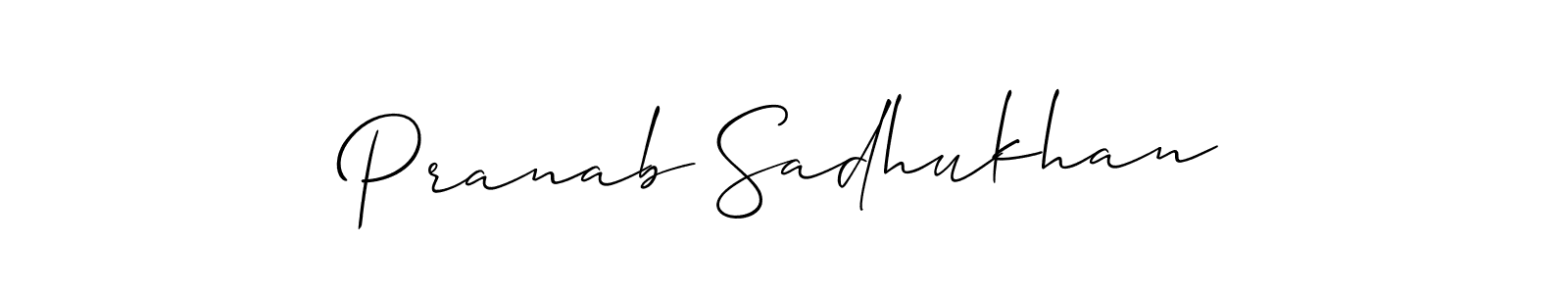 How to Draw Pranab Sadhukhan signature style? Allison_Script is a latest design signature styles for name Pranab Sadhukhan. Pranab Sadhukhan signature style 2 images and pictures png